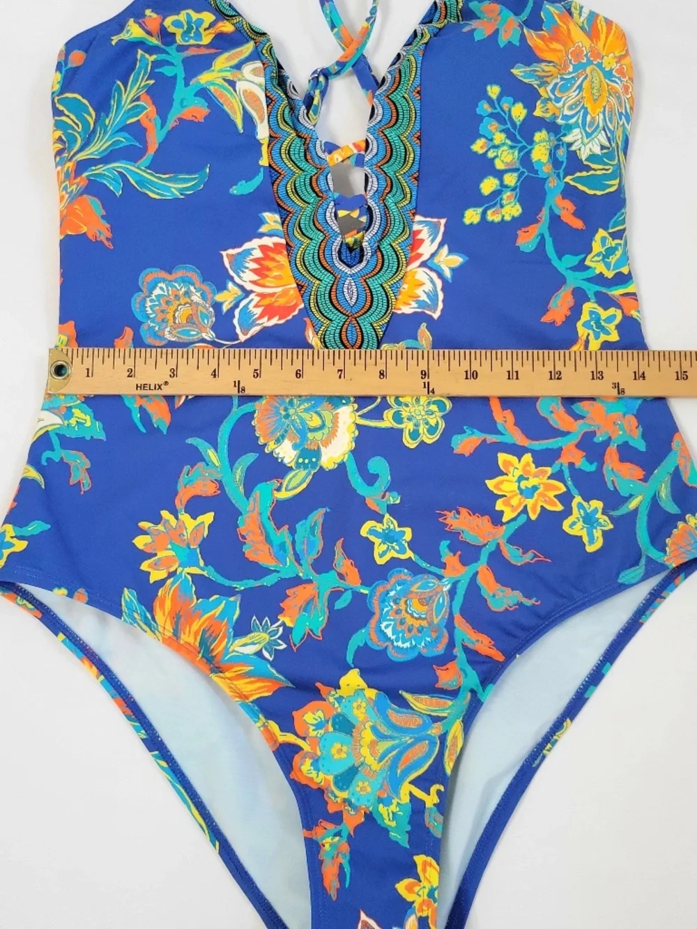 Cupshe Floral Slim & Sculpt One-Piece Swim Suit- L